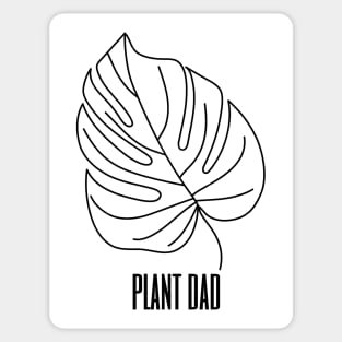 Plant Dad Monstera Leaf Garden Nature Sticker